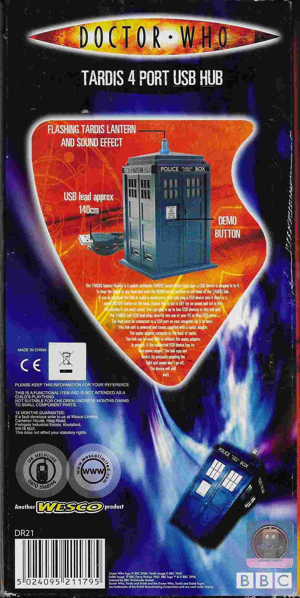 Back cover of DW-USB